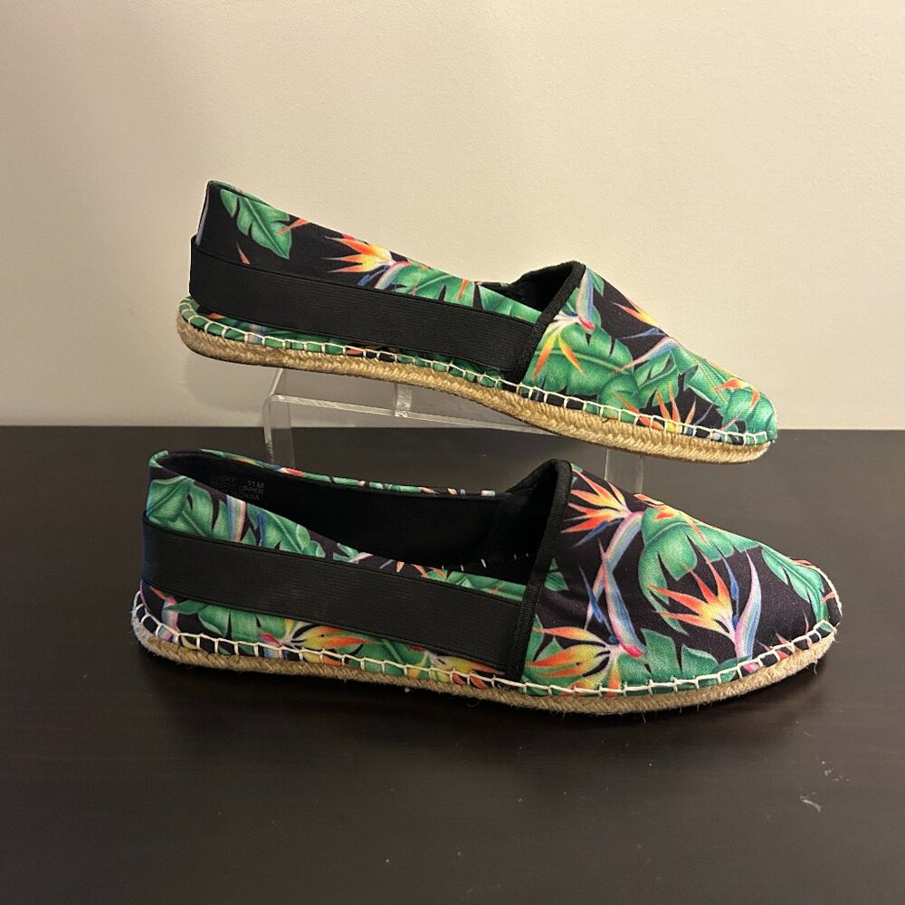 LOUDMOUTH Lucky Sz 11 Bora Bora Tropical Espadrille Flats Shoes